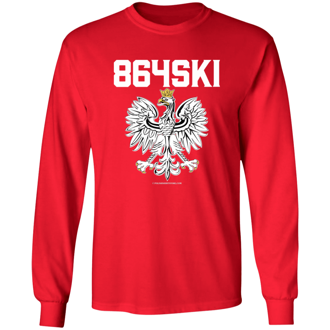 864SKI Apparel CustomCat G540 LS T-Shirt Red S