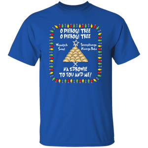 O Pierogi Tree T-Shirt -  Na Zdrowie To You And Me - Royal / S - Polish Shirt Store