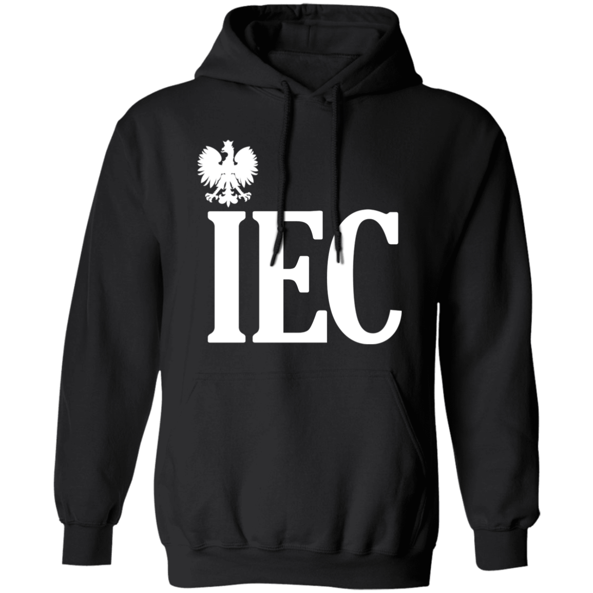 IEC Polish Surname Ending Apparel CustomCat G185 Pullover Hoodie Black S