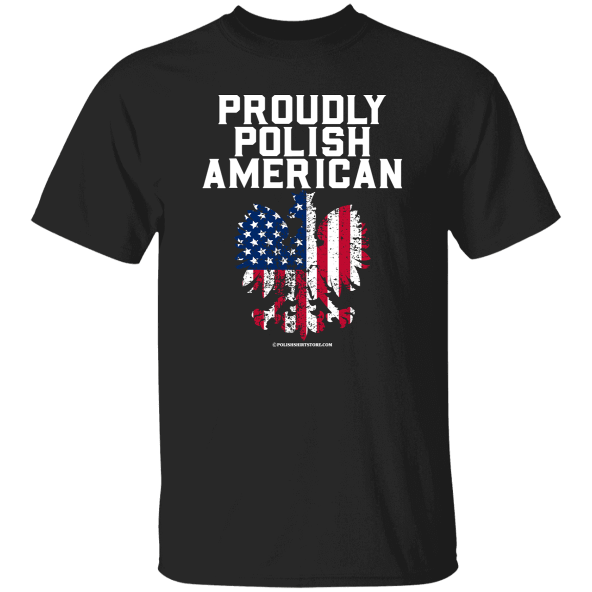 Proudly Polish American Apparel CustomCat G500 5.3 oz. T-Shirt Black S