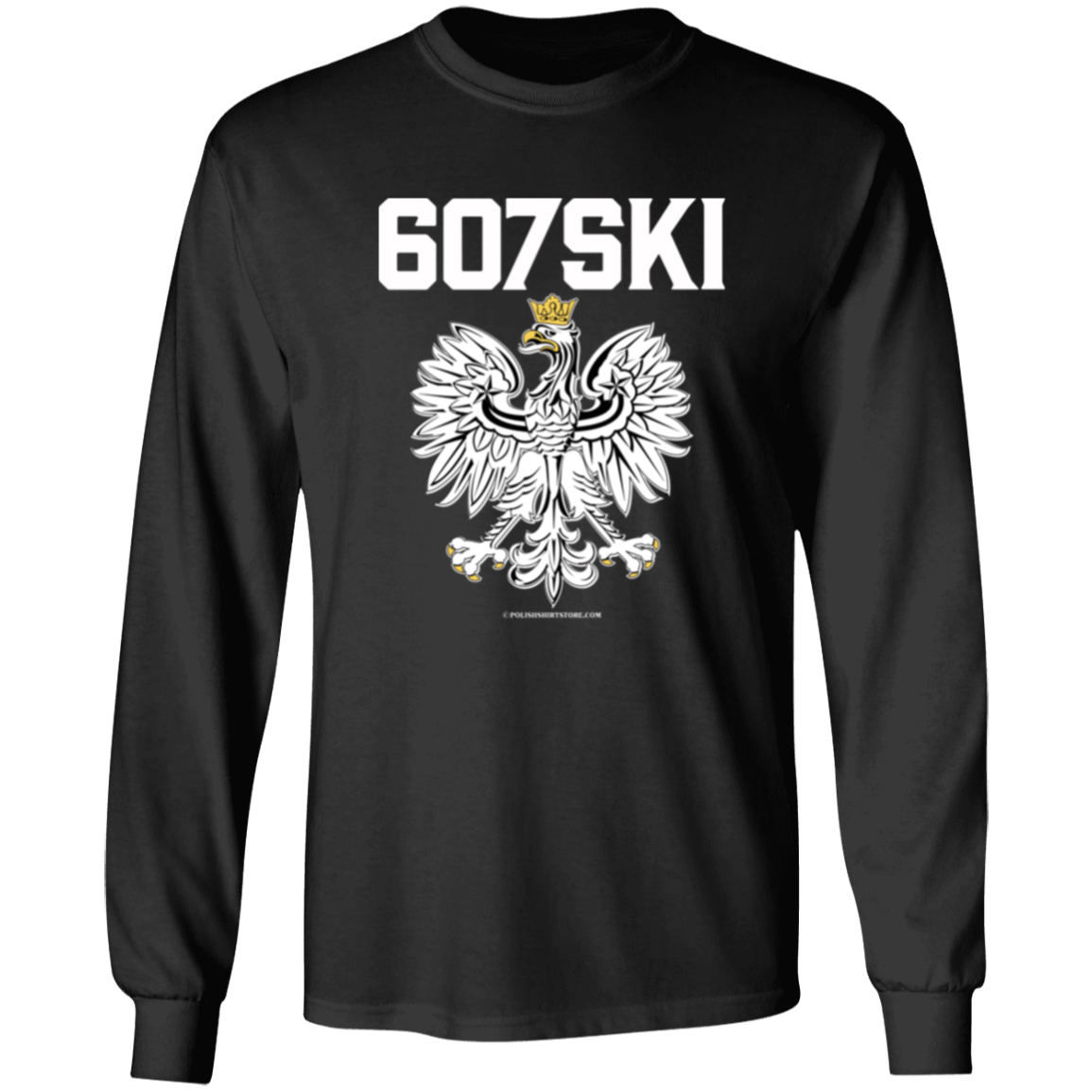 607SKI Apparel CustomCat G540 LS T-Shirt Black S