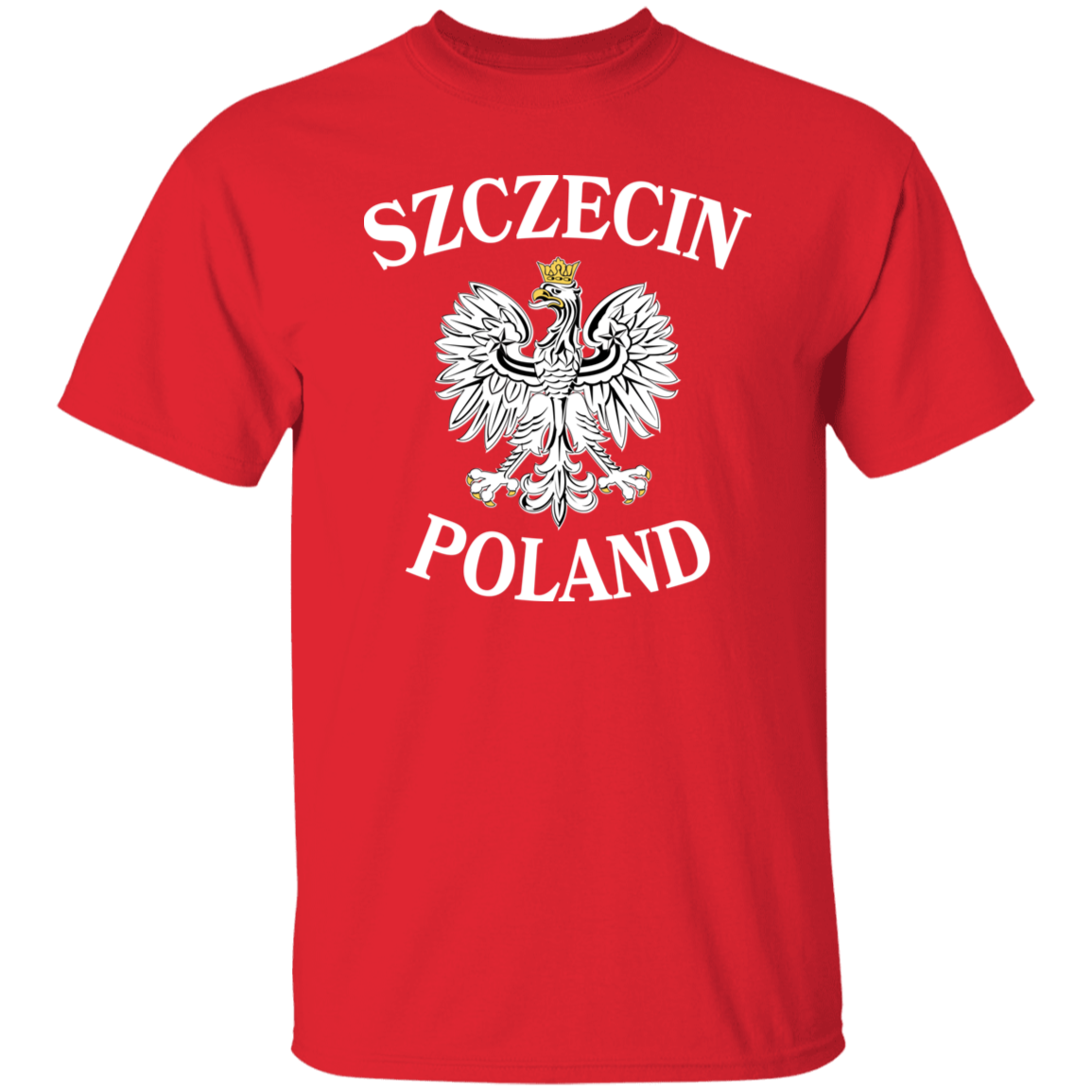 Szczecin Poland T-Shirt T-Shirts CustomCat Red S 