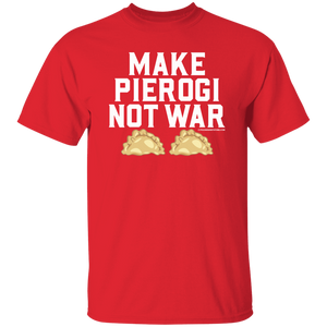 Make Pierogi Not War - G500 5.3 oz. T-Shirt / Red / S - Polish Shirt Store