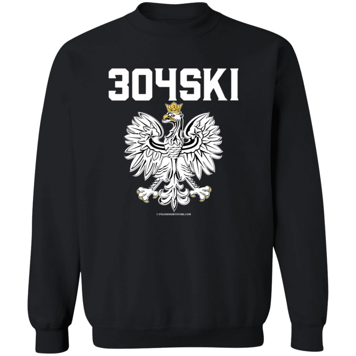 304SKI Apparel CustomCat G180 Crewneck Pullover Sweatshirt Black S