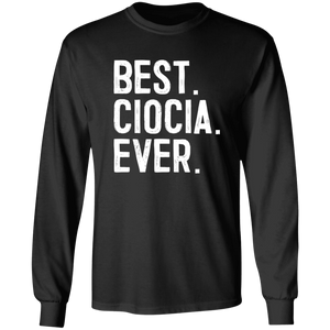 Best Ciocia Ever - G240 LS Ultra Cotton T-Shirt / Black / S - Polish Shirt Store