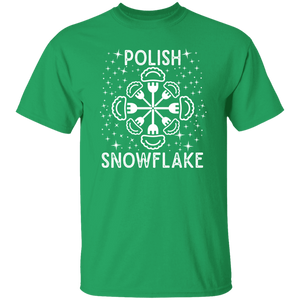 Polish Snowflake T-Shirt - G500 5.3 oz. T-Shirt / Irish Green / S - Polish Shirt Store