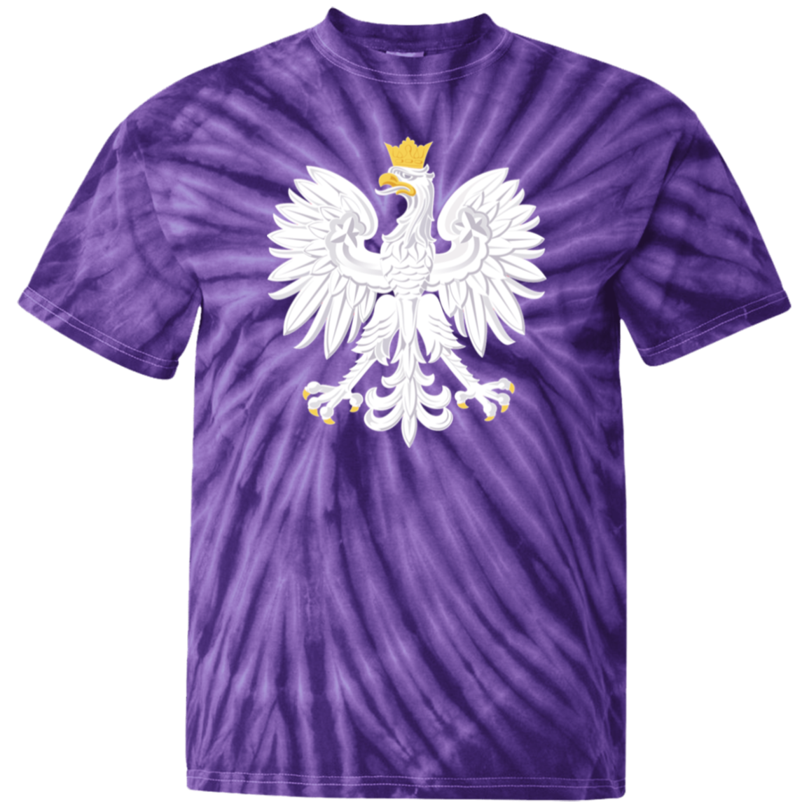 Polish Eagle Tie Dye T-Shirt T-Shirts CustomCat SpiderPurple S 