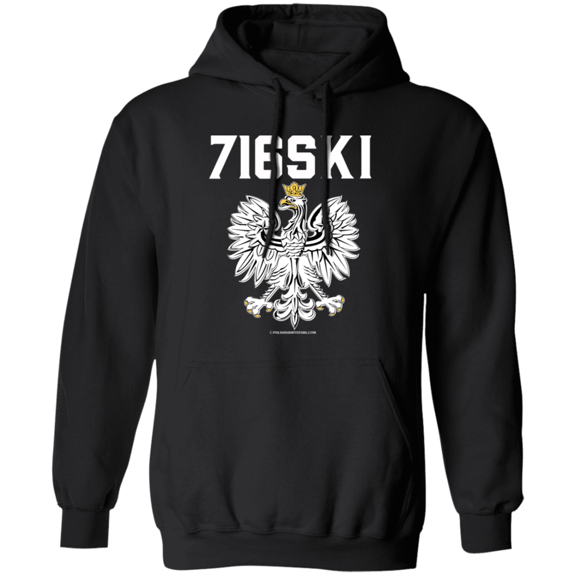 716SKI Apparel CustomCat G185 Pullover Hoodie Black S