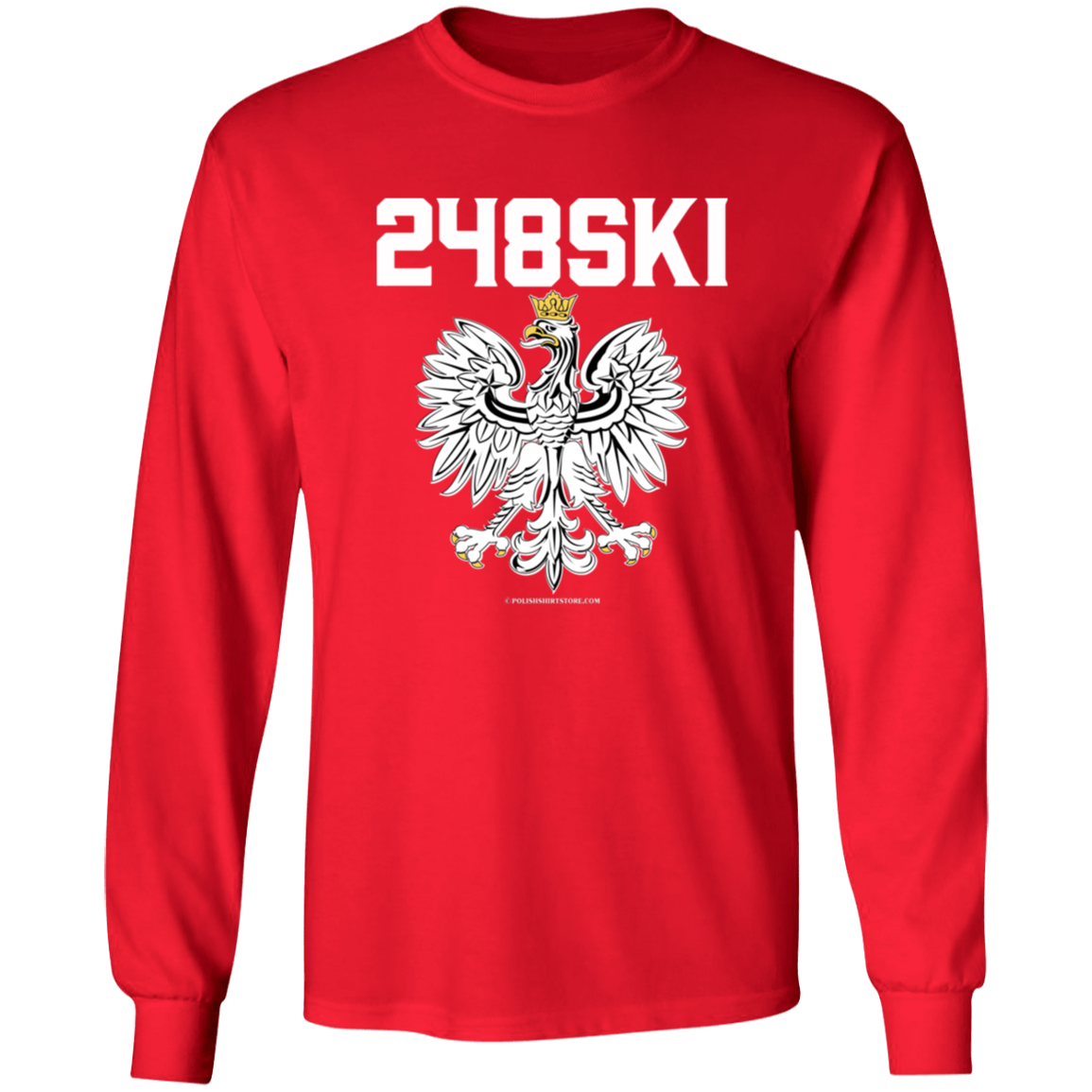 248SKI Apparel CustomCat G540 LS T-Shirt Red S