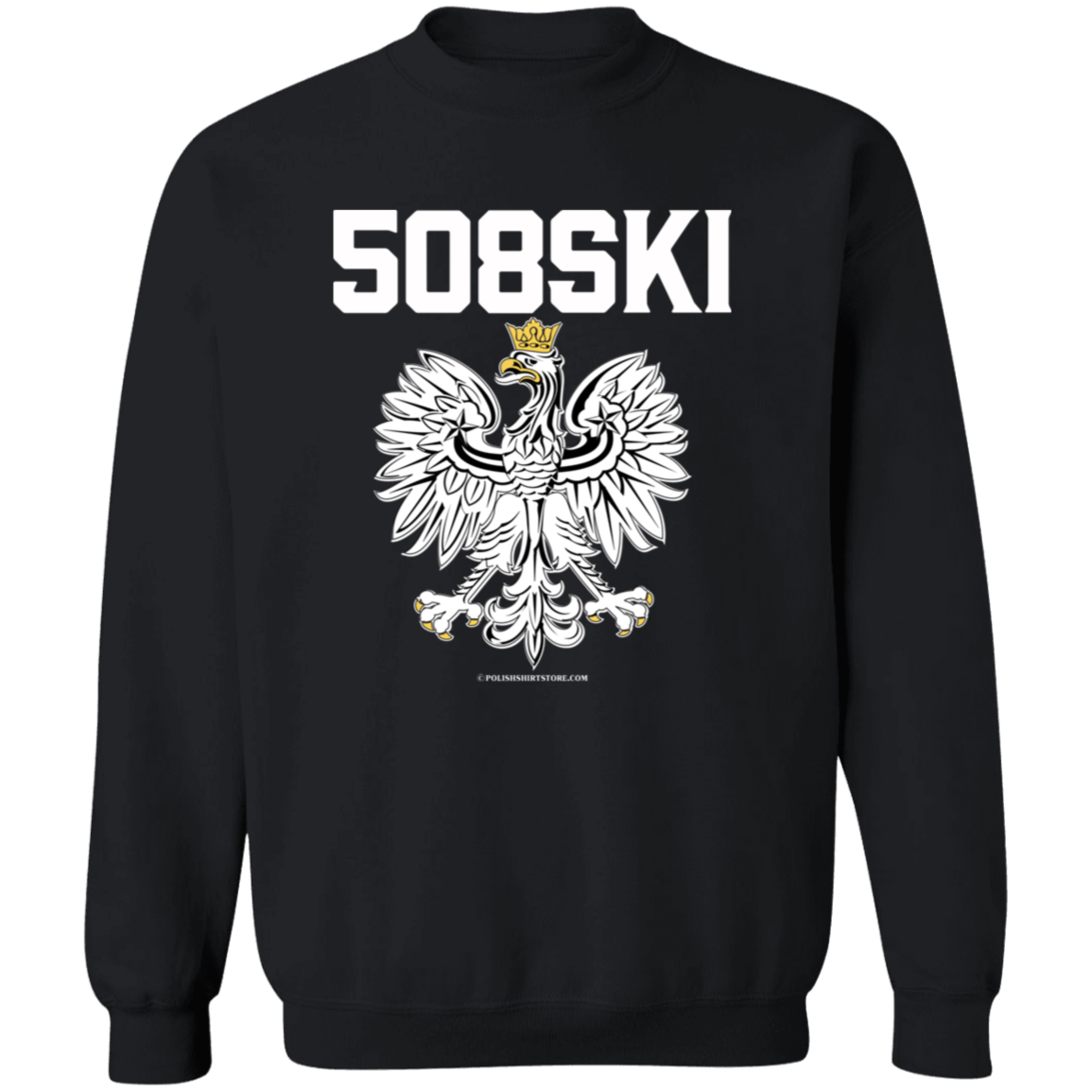 508SKI Apparel CustomCat G180 Crewneck Pullover Sweatshirt Black S