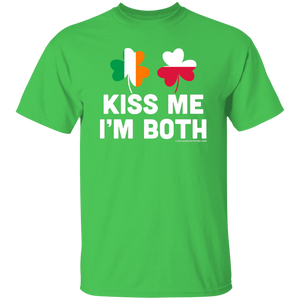 Kiss Me Im Both - G500 5.3 oz. T-Shirt / Electric Green / S - Polish Shirt Store