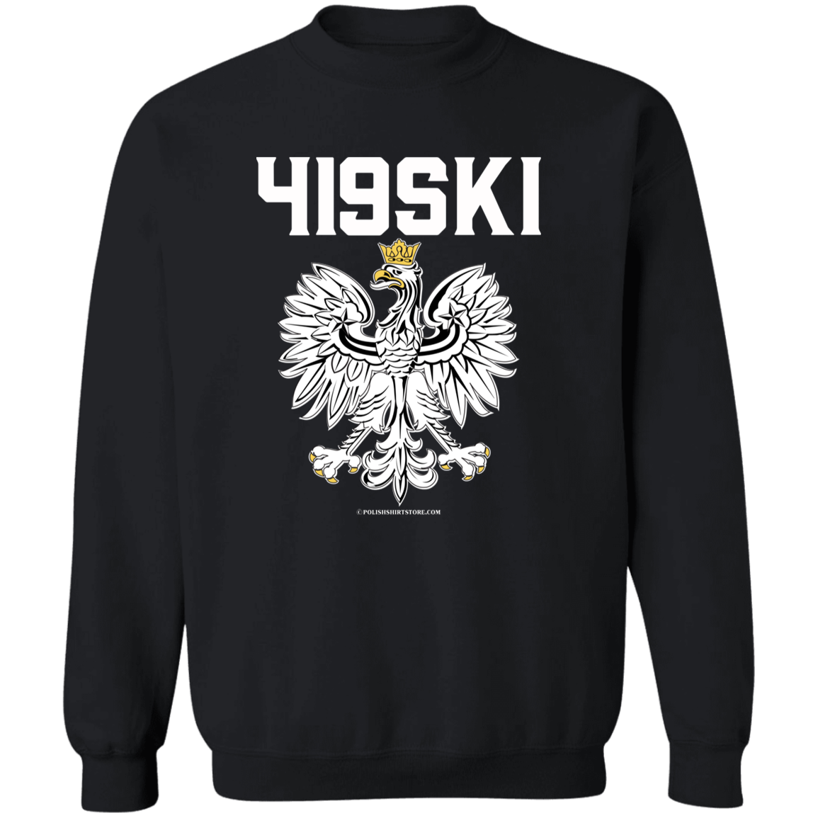 419SKI Apparel CustomCat G180 Crewneck Pullover Sweatshirt Black S
