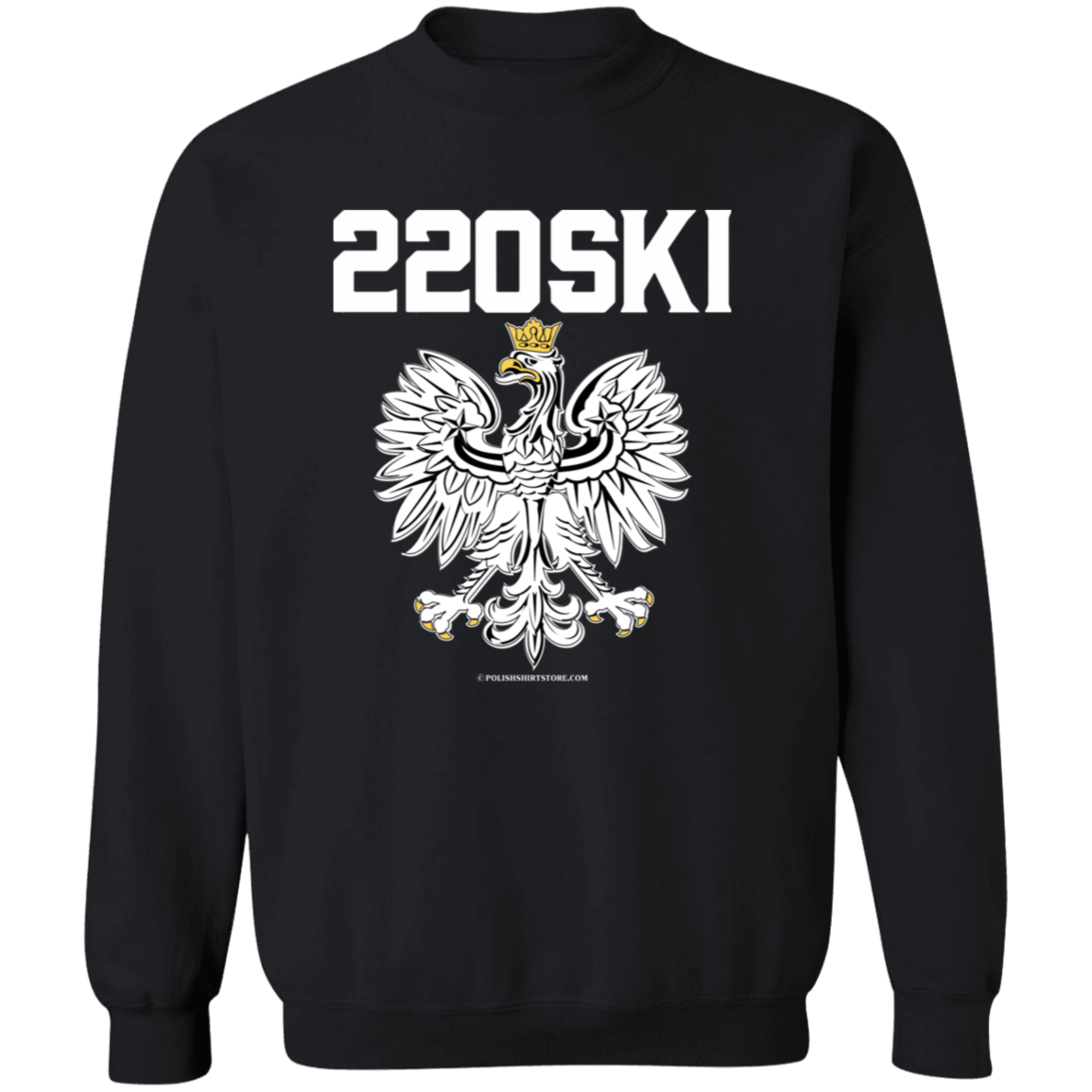 220SKI Apparel CustomCat G180 Crewneck Pullover Sweatshirt Black S