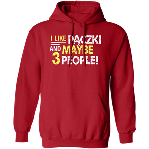I Like Paczki And Maybe Three People - G185 Pullover Hoodie / Red / S - Polish Shirt Store