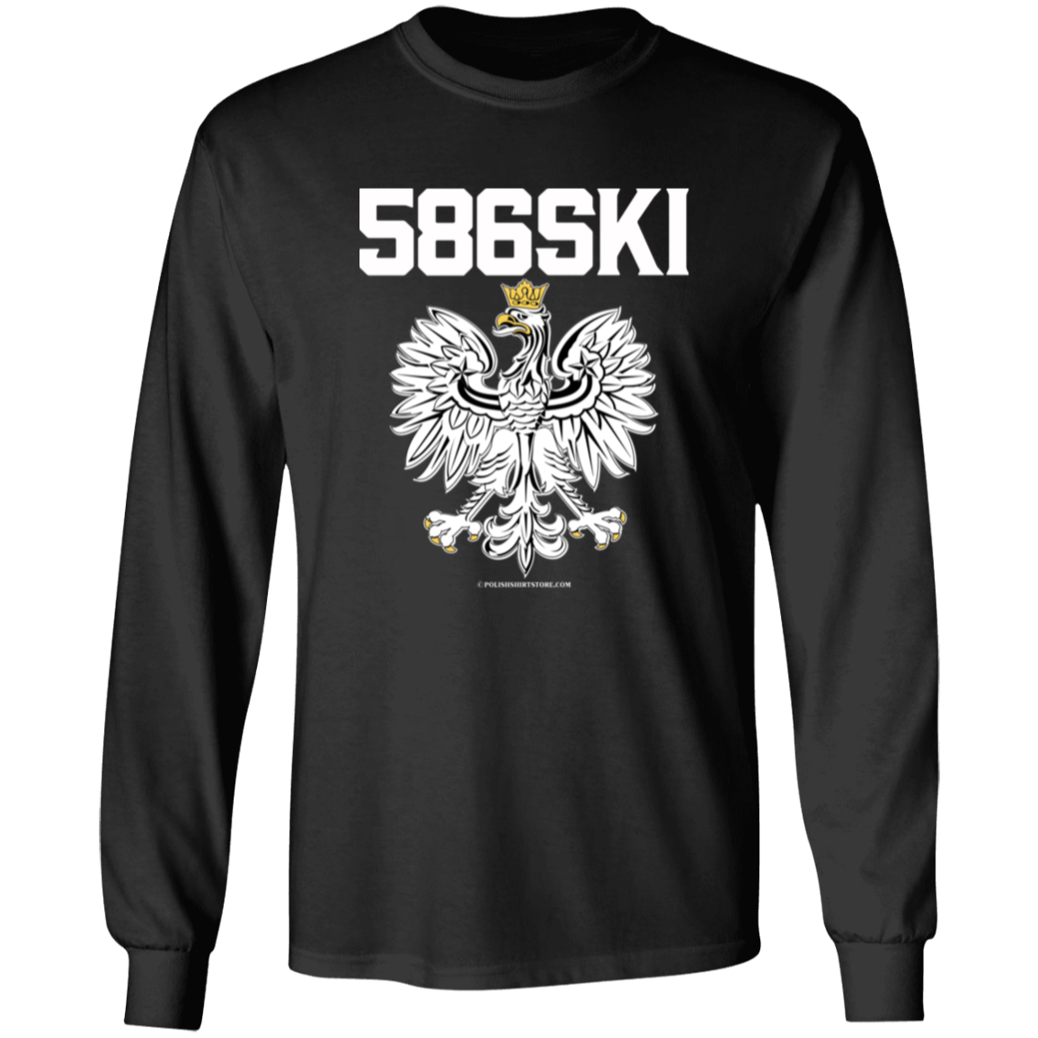 586SKI Apparel CustomCat G240 LS Ultra Cotton T-Shirt Black S