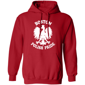 Boston Polish Pride - G185 Pullover Hoodie / Red / S - Polish Shirt Store