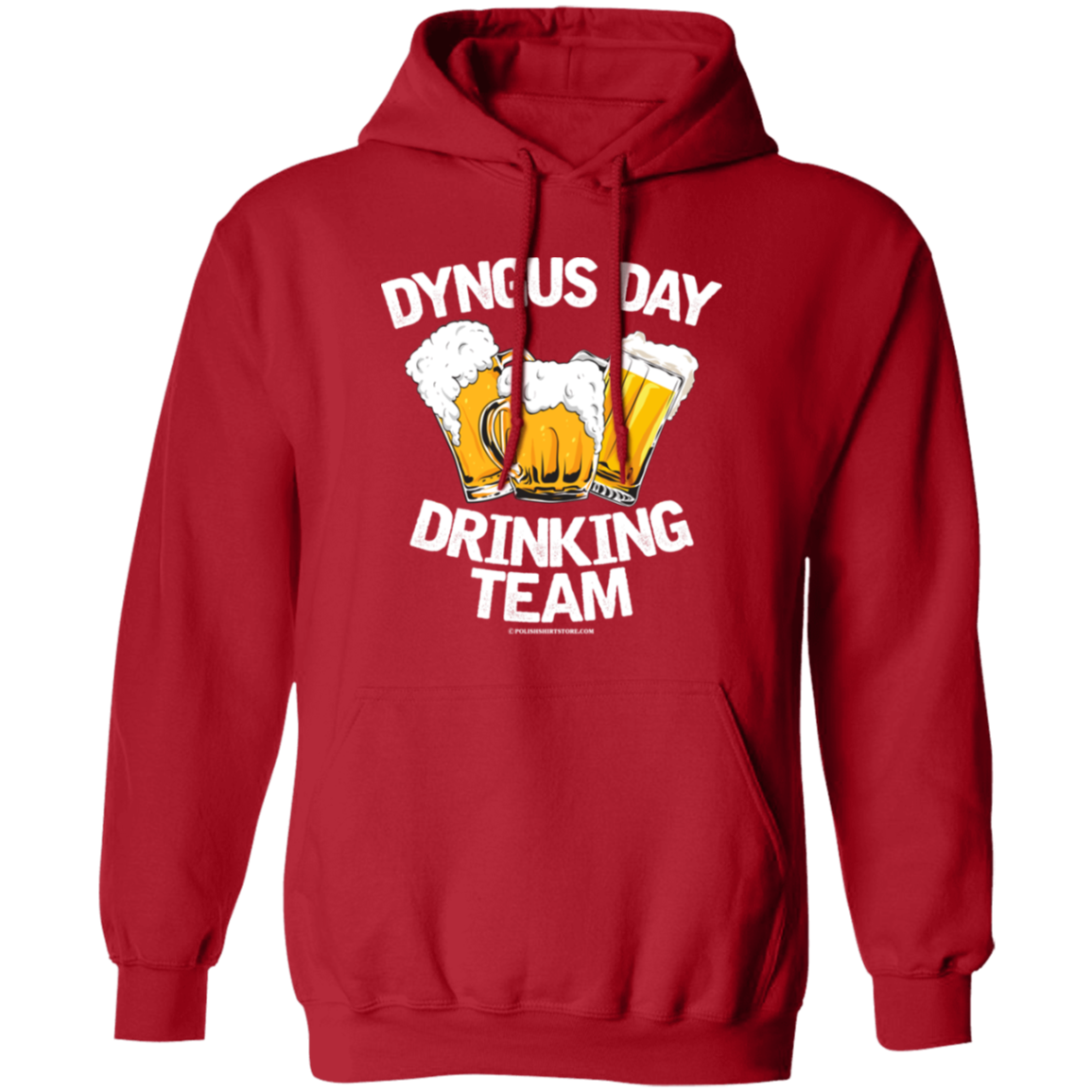 Dyngus Day Drinking Team Apparel CustomCat G185 Pullover Hoodie Red S