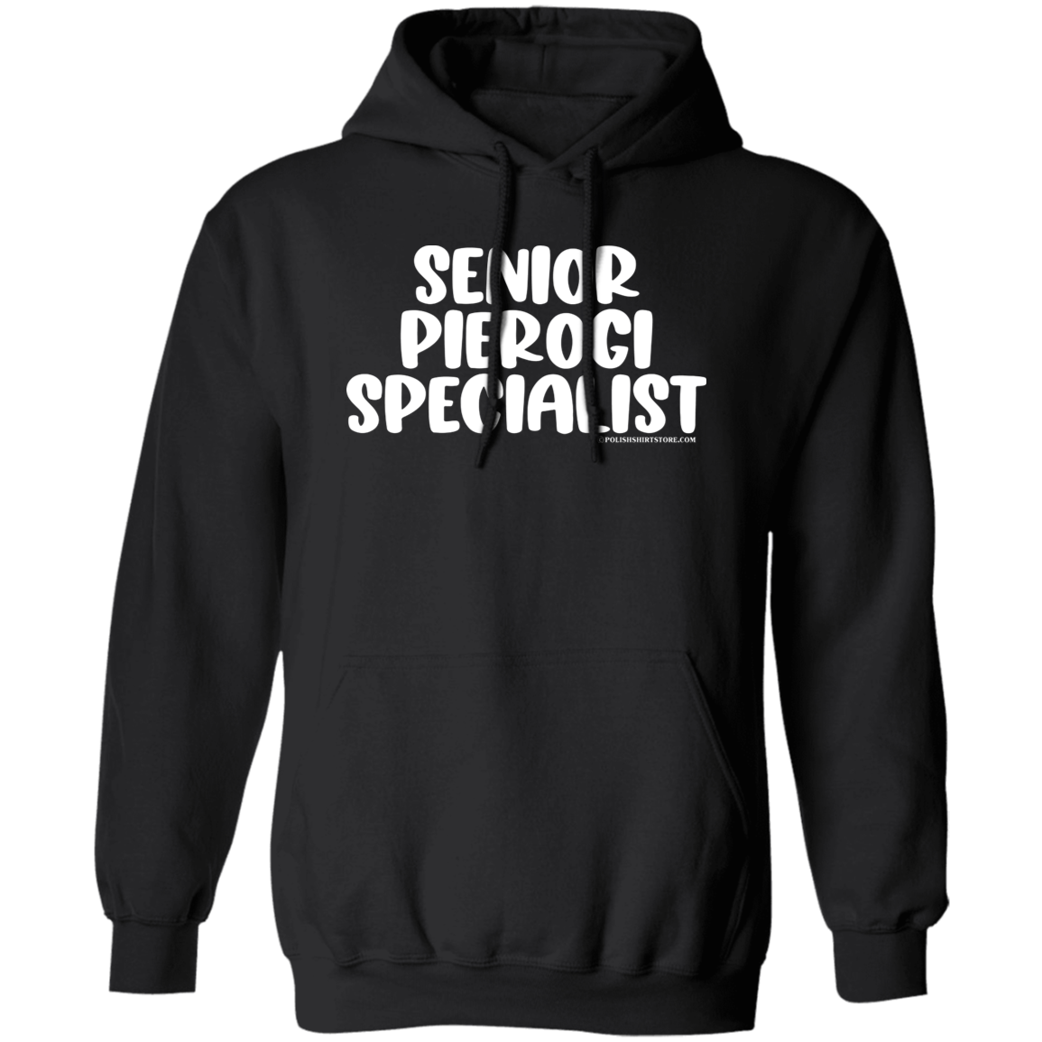 Senior Pierogi Specialist Apparel CustomCat G185 Pullover Hoodie Black S