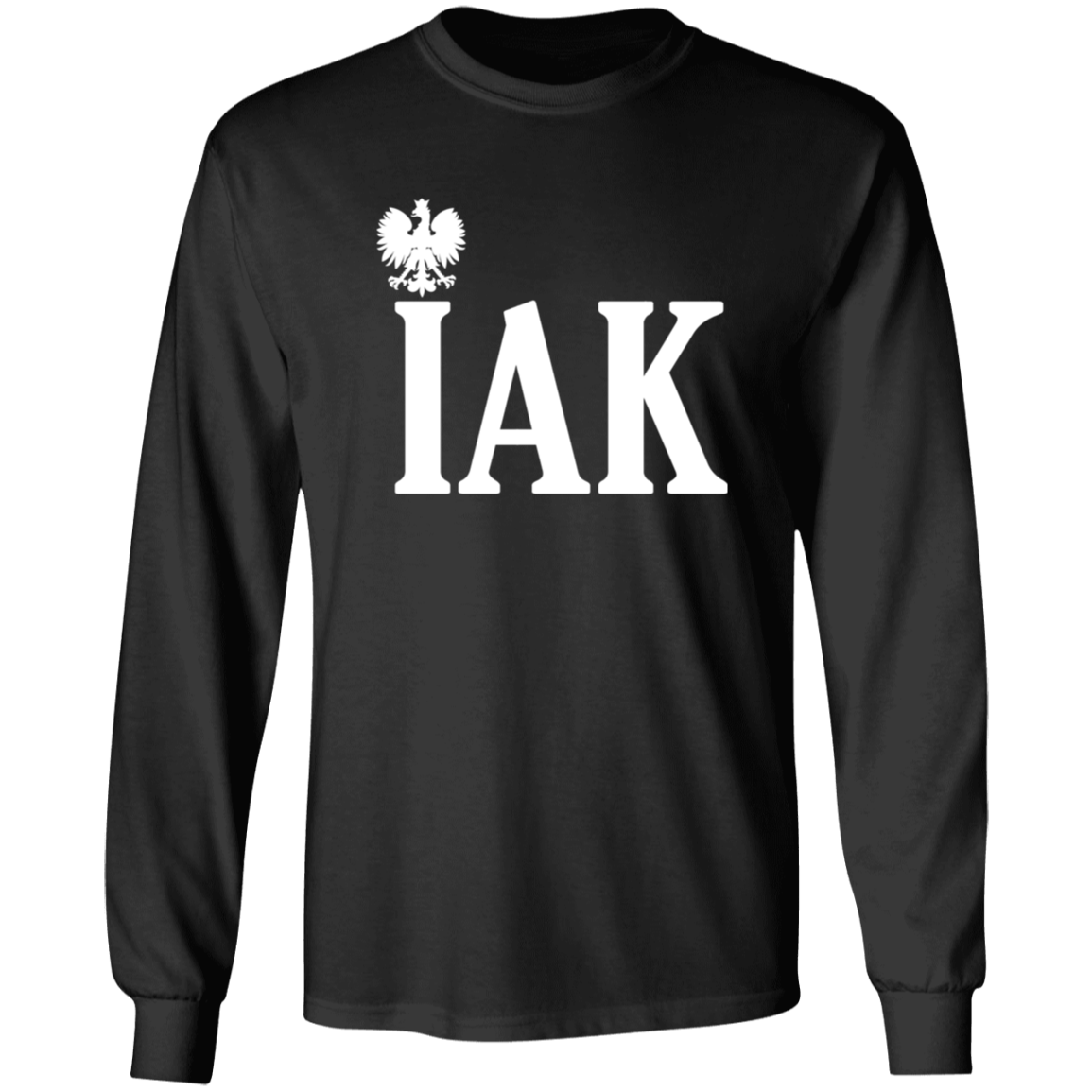 IAK Polish Surname Ending Apparel CustomCat G240 LS Ultra Cotton T-Shirt Black S
