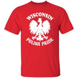 Wisconsin Polish Pride - G500 5.3 oz. T-Shirt / Red / S - Polish Shirt Store