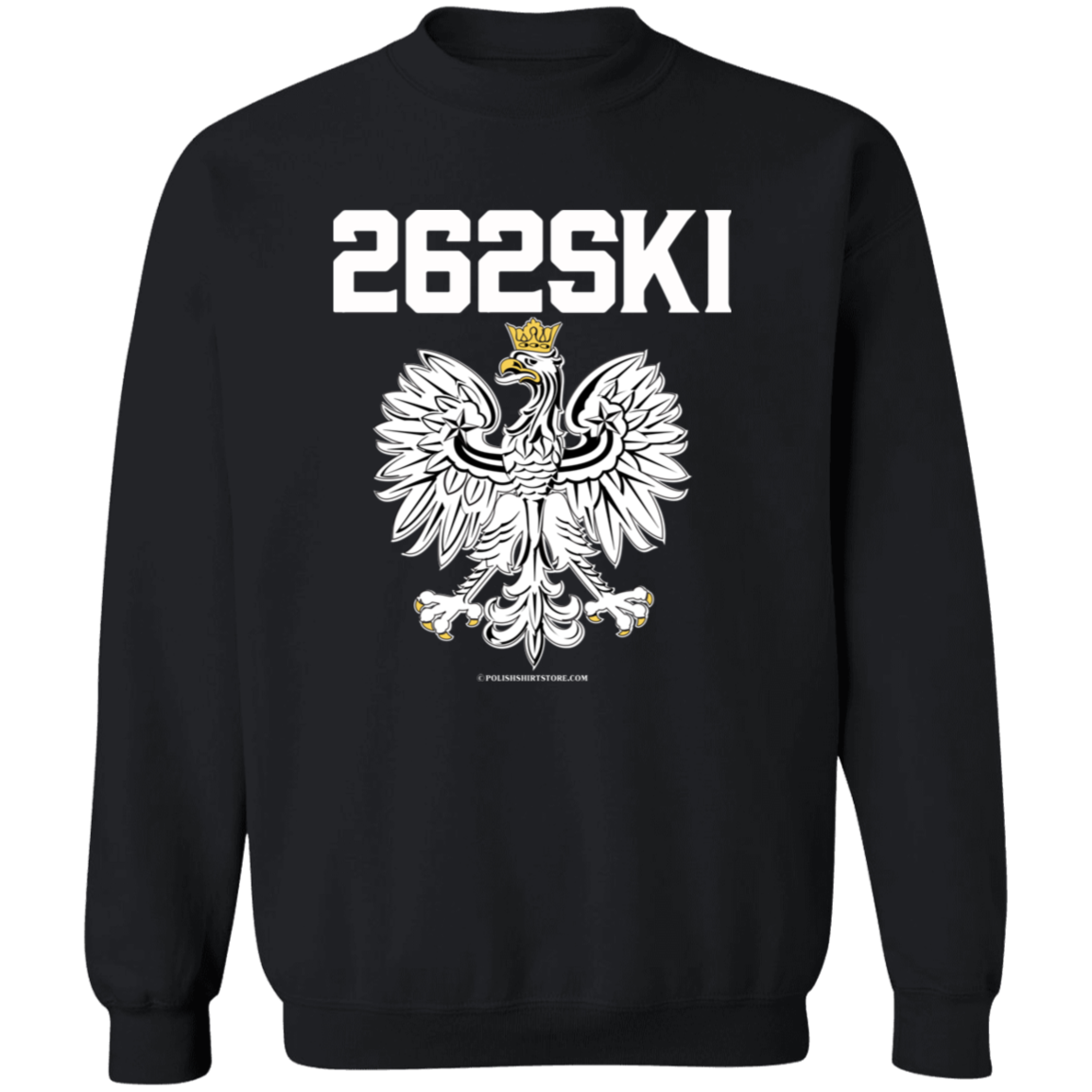 262SKI Apparel CustomCat G180 Crewneck Pullover Sweatshirt Black S