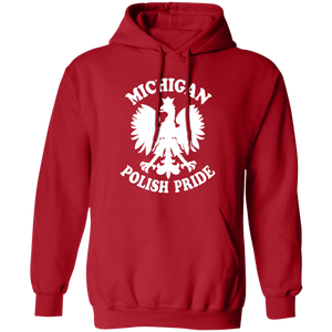 Michigan Polish Pride - G185 Pullover Hoodie / Red / S - Polish Shirt Store