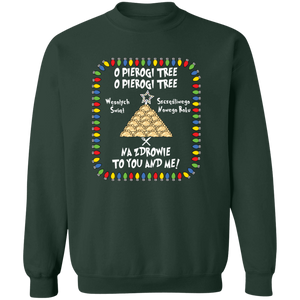 O Pierogi Tree Sweatshirt - Na Zdrowie To You And Me - Forest Green / S - Polish Shirt Store