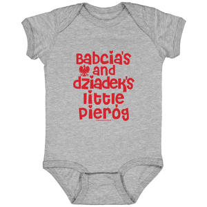 Babcia & Dziadek's Little Pierog Infant Bodysuit - Heather Grey / Newborn - Polish Shirt Store