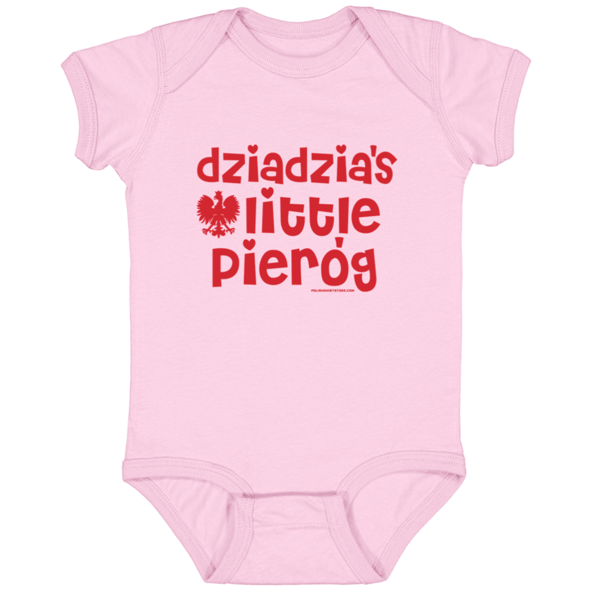 Dziadzia's Little Pierogi Infant Bodysuit Baby CustomCat Pink Newborn 