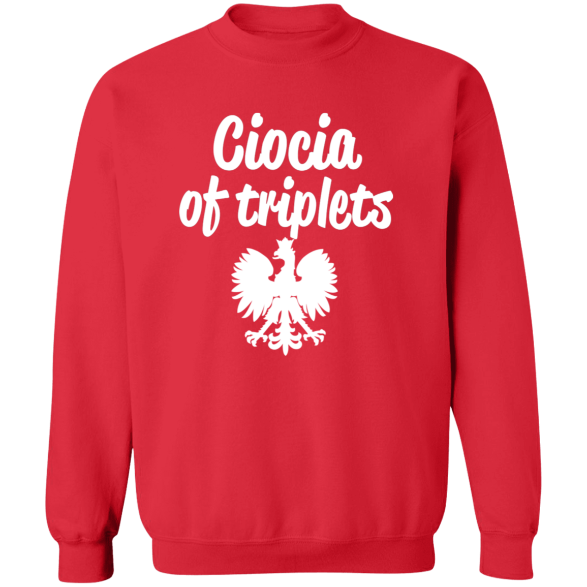 Ciocia of Triplets Apparel CustomCat G180 Crewneck Pullover Sweatshirt Red S