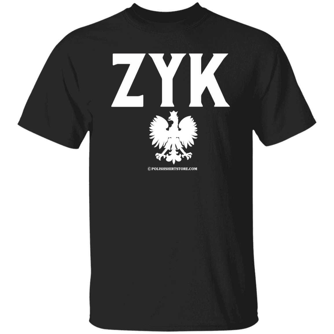 Polish Surname Ending in ZYK Apparel CustomCat G500 5.3 oz. T-Shirt Black S