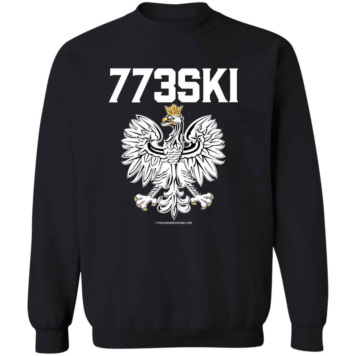 773ski Apparel CustomCat G180 Crewneck Pullover Sweatshirt Black S