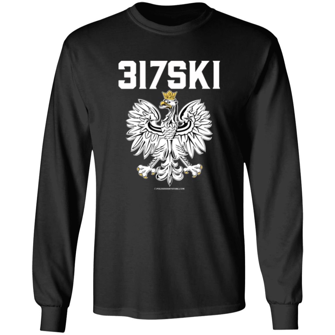 317SKI Apparel CustomCat G540 LS T-Shirt Black S