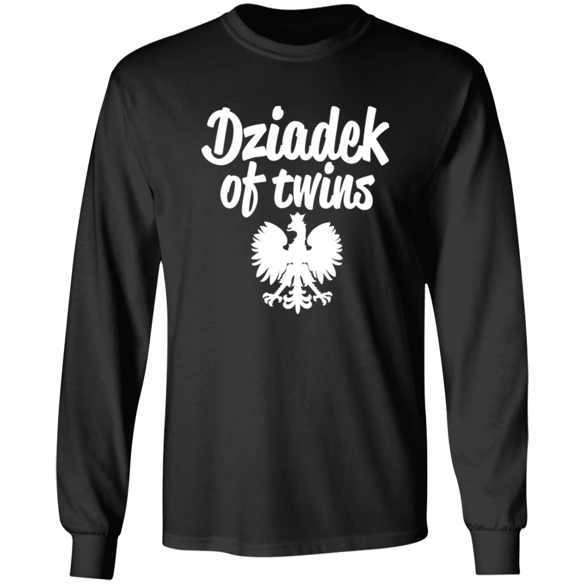 Dziadek of Twins Apparel CustomCat G540 LS T-Shirt Black S