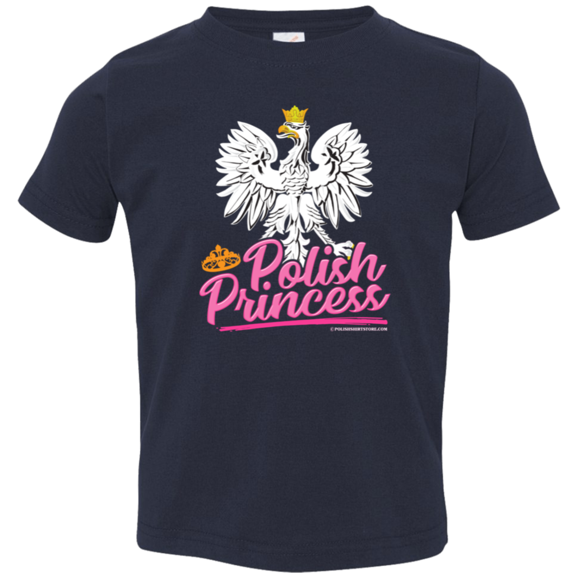 Polish Princess With Eagle Infant & Toddler Apparel CustomCat Toddler T-Shirt Navy 2T