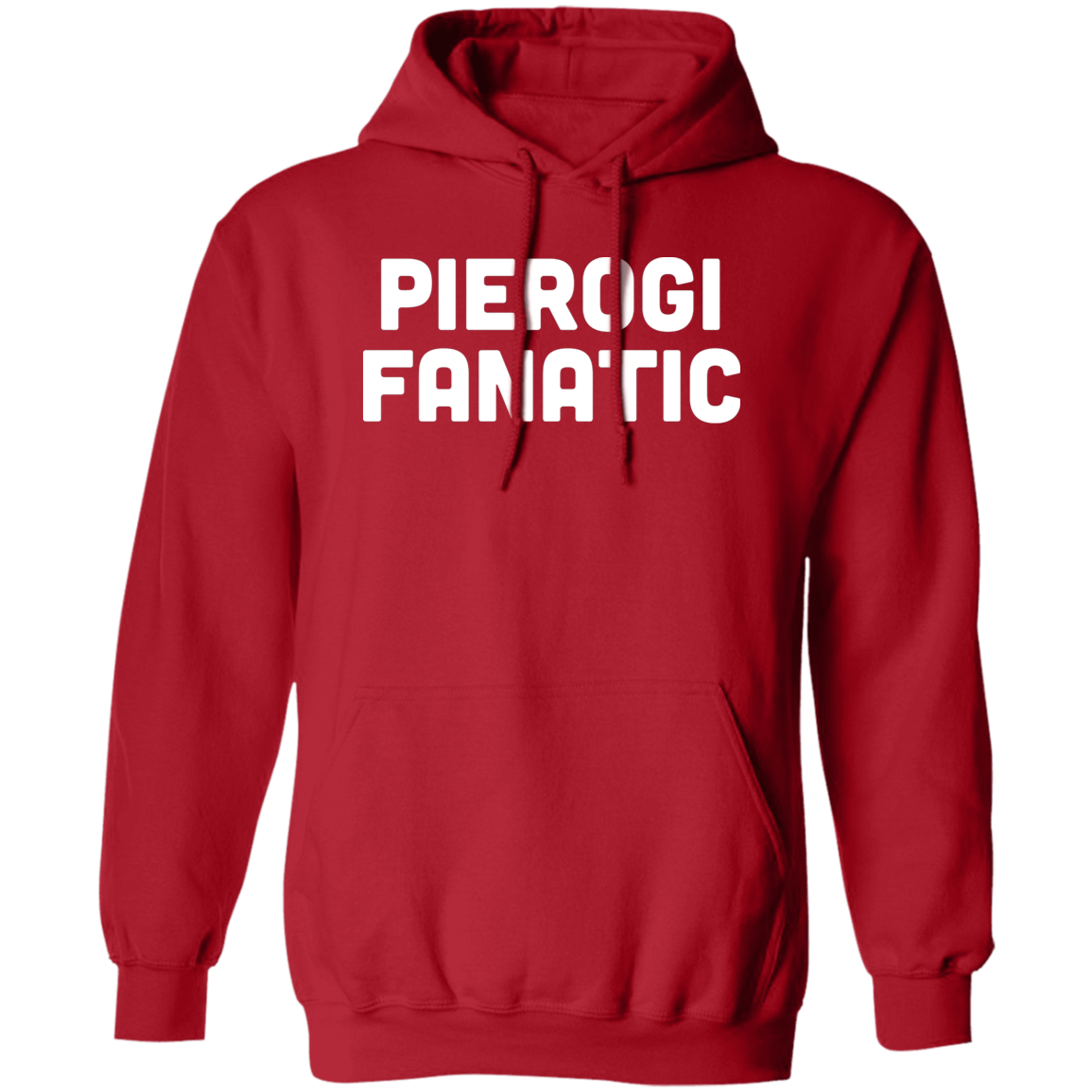 Pierogi Fanatic Apparel CustomCat G185 Pullover Hoodie Red S