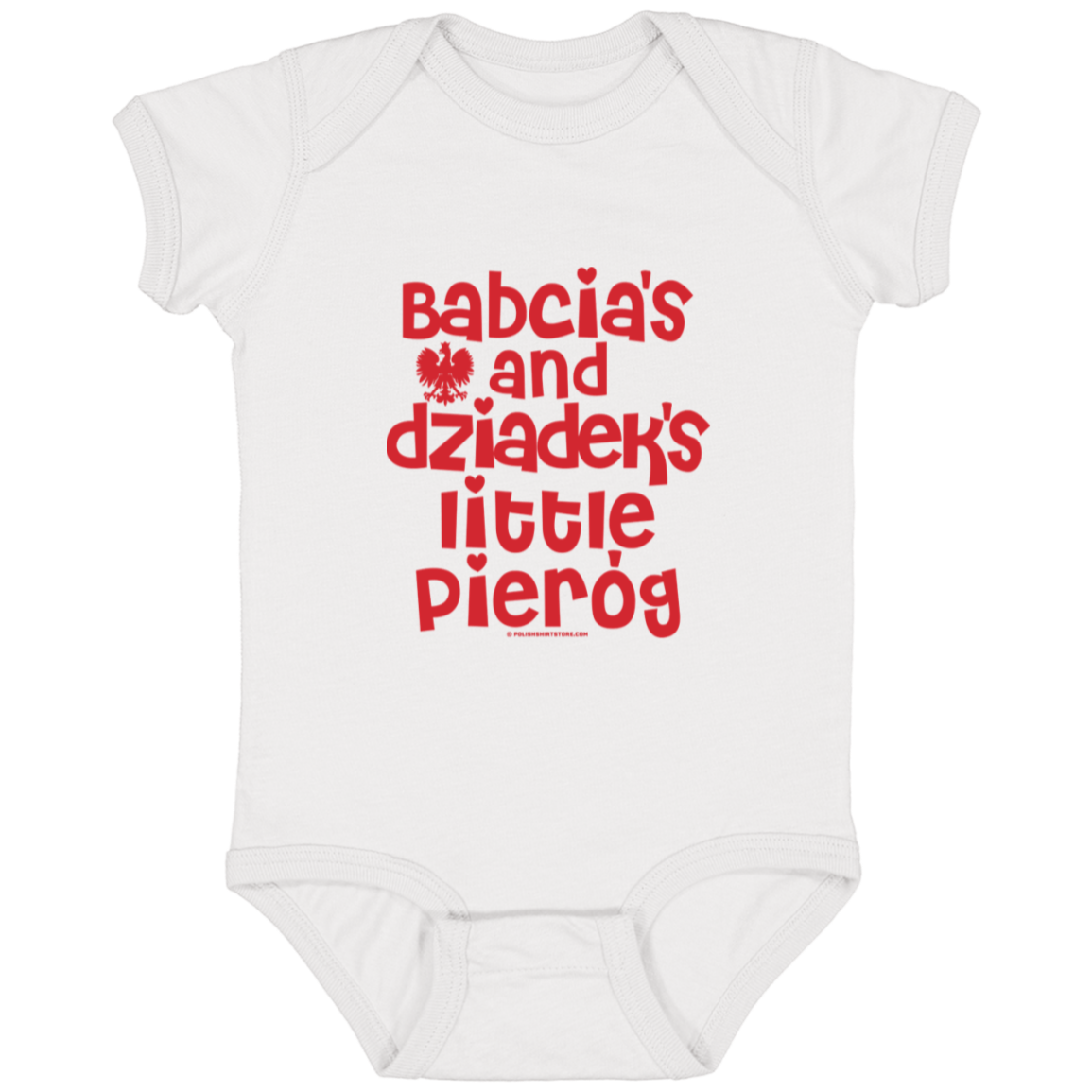Babcia &amp; Dziadek&#39;s Little Pierog Infant Bodysuit Baby CustomCat White Newborn 