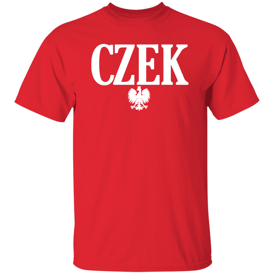 CZEK Polish Surname Ending Apparel CustomCat G500 5.3 oz. T-Shirt Red S