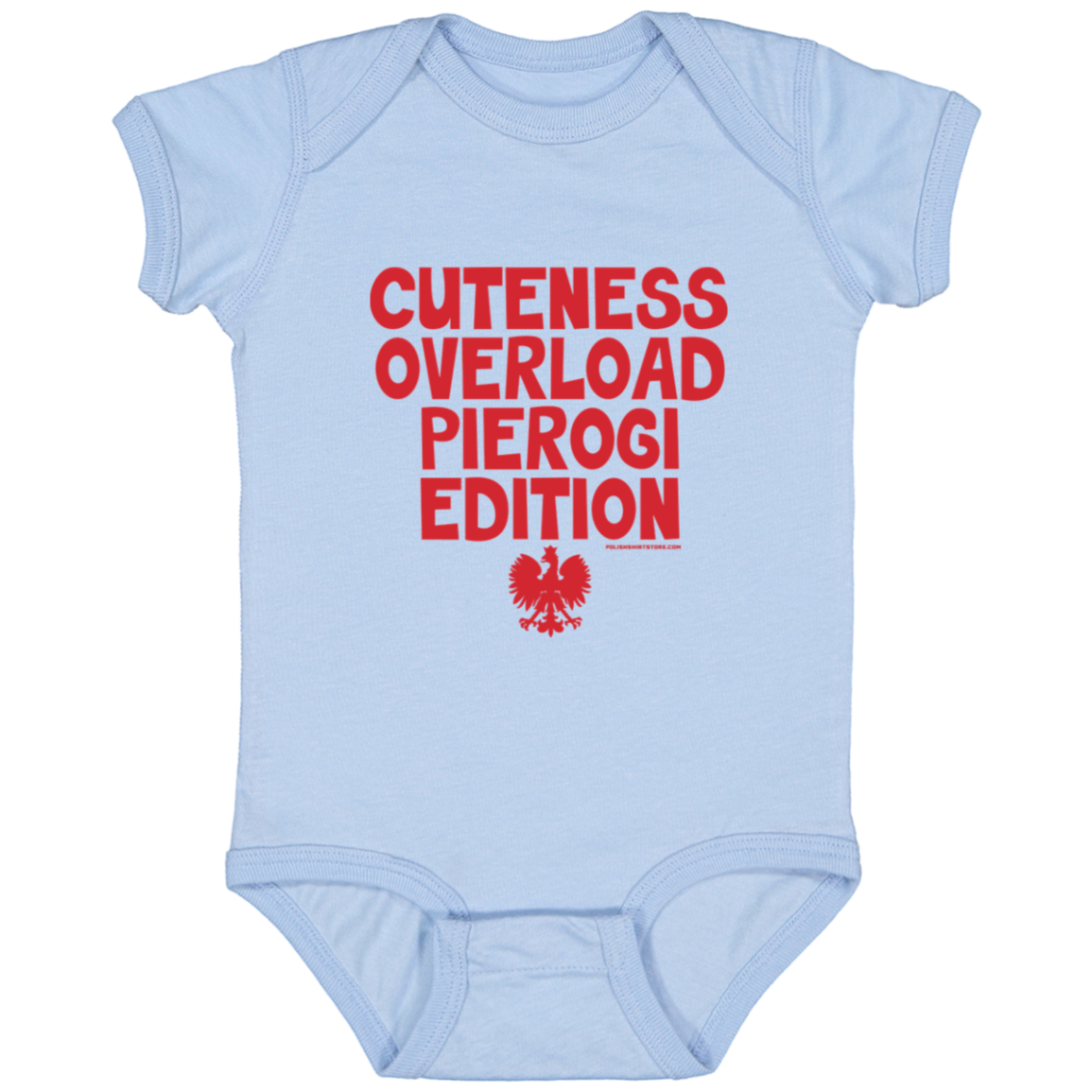Cuteness Overlaod Pierogi Edition Infant Bodysuit Baby CustomCat Light Blue Newborn 