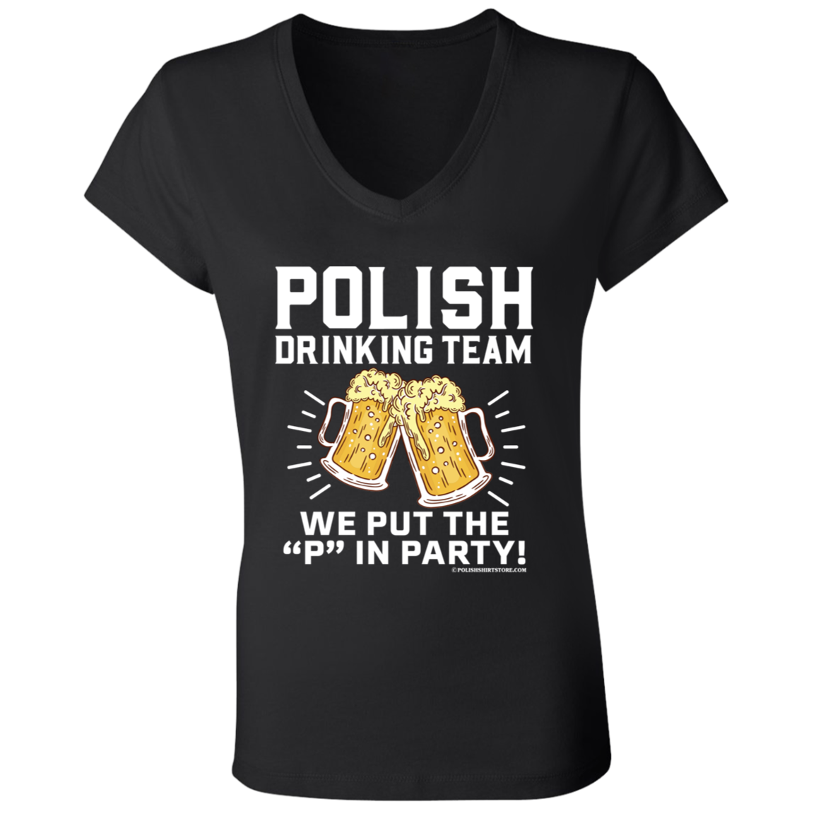 Polish Drinking Team We Put The P in Party Apparel CustomCat   