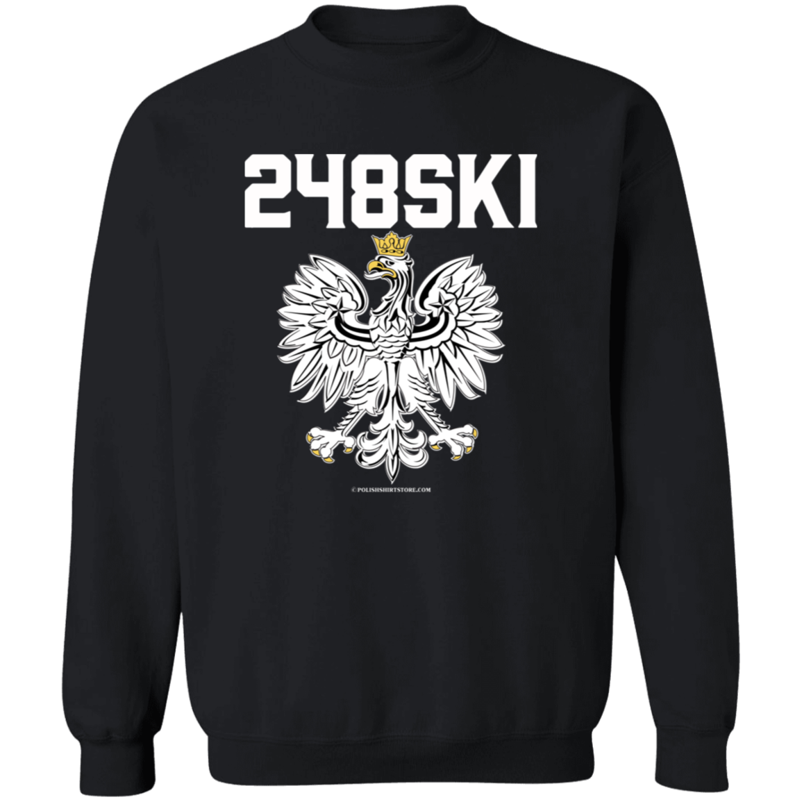 248SKI Apparel CustomCat G180 Crewneck Pullover Sweatshirt Black S