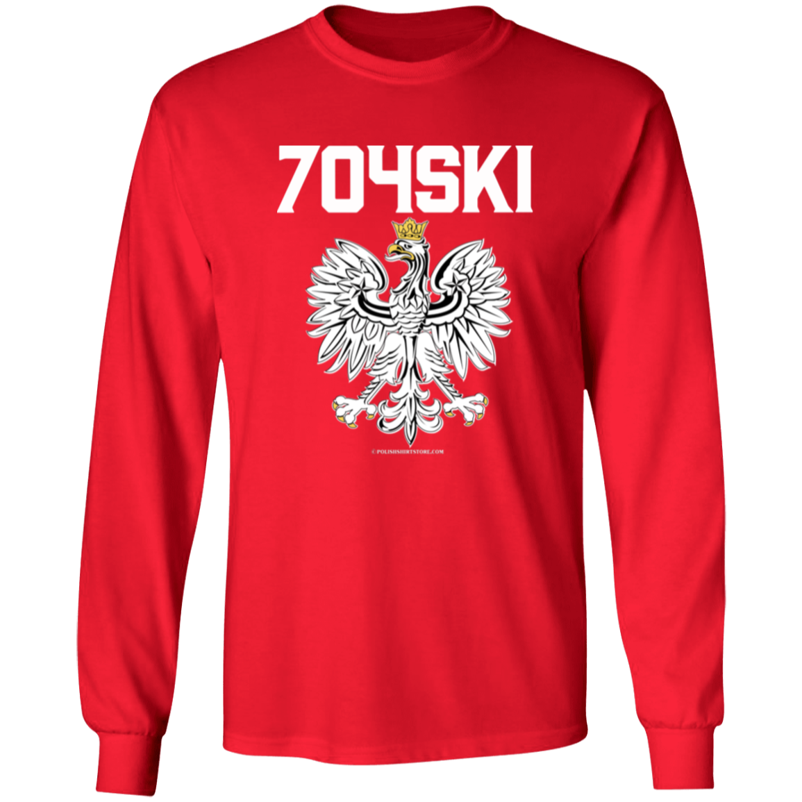 704SKI Apparel CustomCat G540 LS T-Shirt Red S