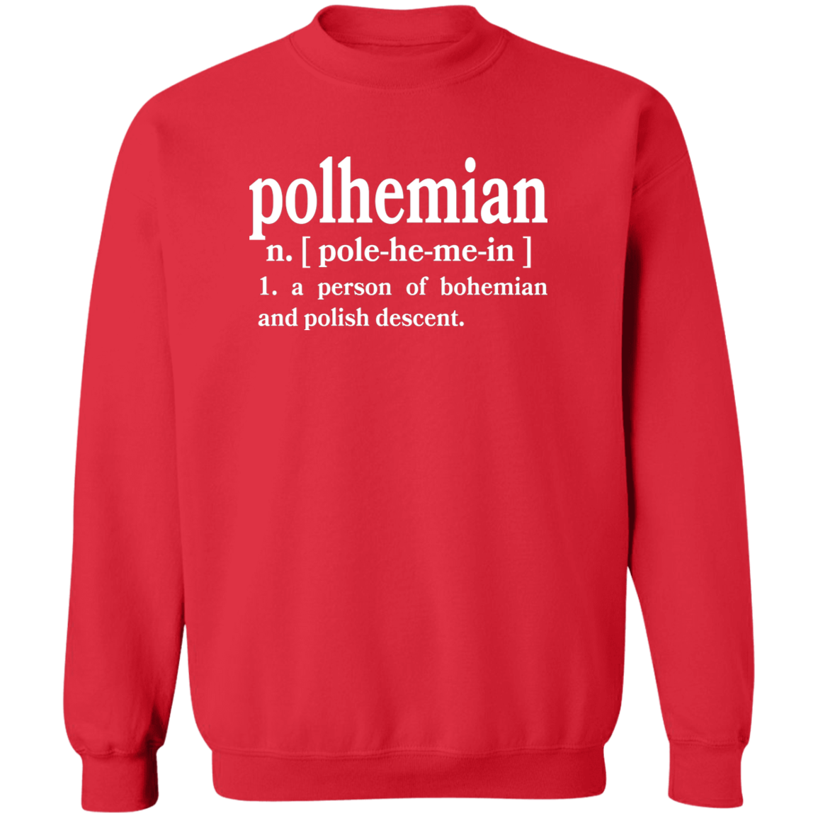 Polhemian Defintion Apparel CustomCat G180 Crewneck Pullover Sweatshirt Red S
