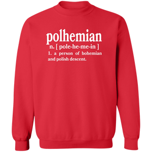 Polhemian Defintion - G180 Crewneck Pullover Sweatshirt / Red / S - Polish Shirt Store