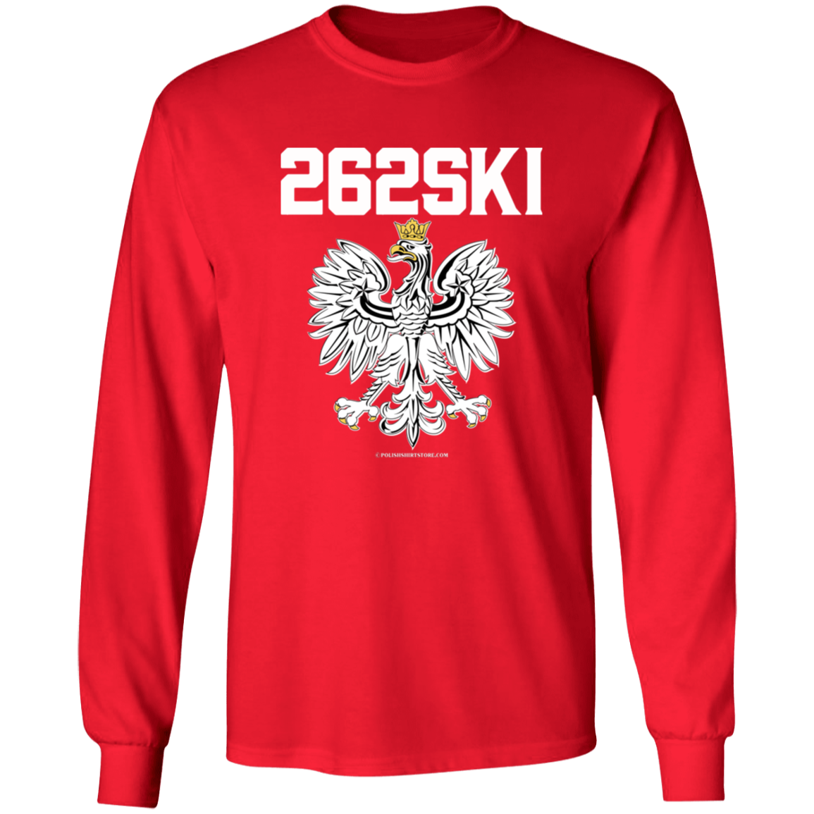 262SKI Apparel CustomCat G240 LS Ultra Cotton T-Shirt Red S