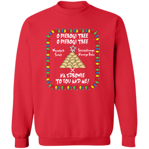 O Pierogi Tree Sweatshirt - Na Zdrowie To You And Me - Red / S - Polish Shirt Store