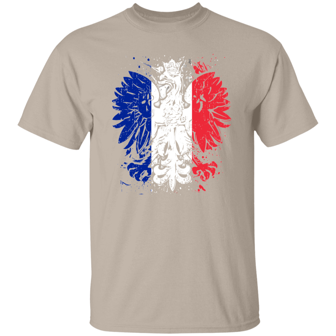 Polish French Heritage T-Shirts CustomCat Sand S 