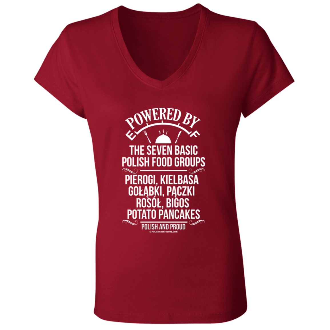 Powered By The Seven Basic Polish Food Groups Apparel CustomCat   