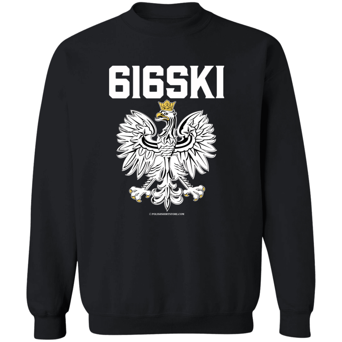 616SKI Apparel CustomCat G180 Crewneck Pullover Sweatshirt Black S