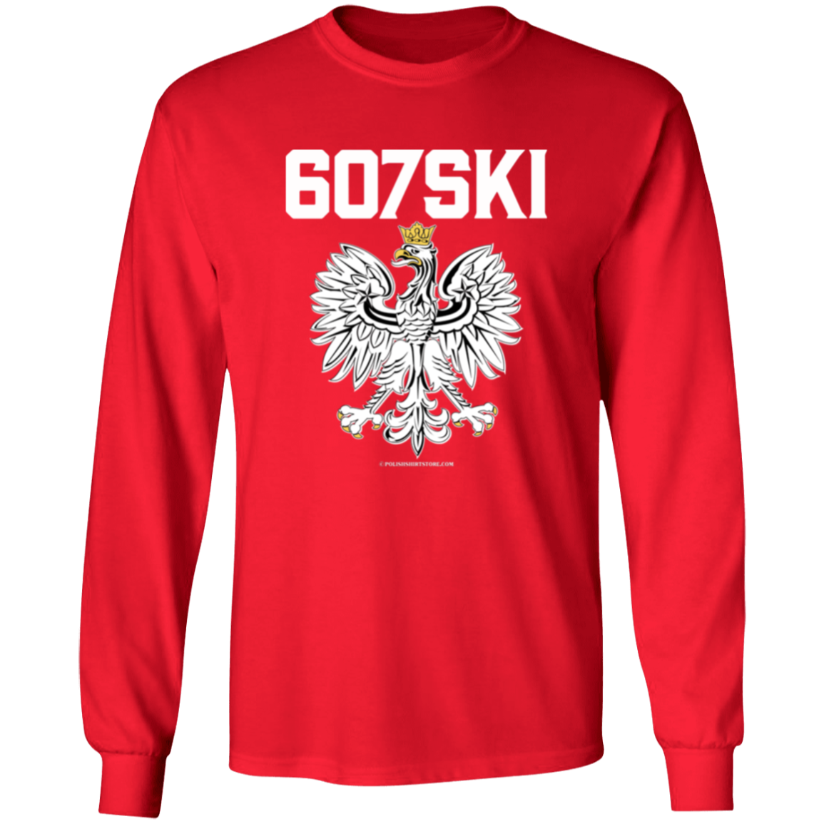 607SKI Apparel CustomCat G540 LS T-Shirt Red S